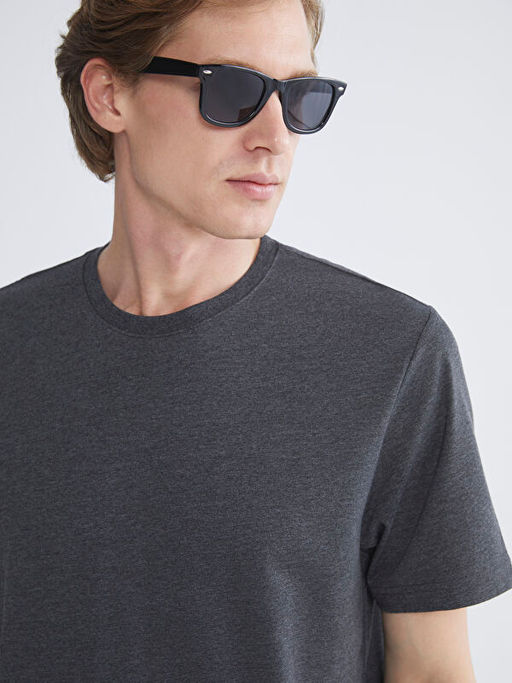 Bisiklet Yaka Penye Erkek Ti??rt