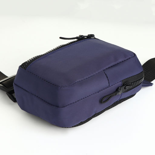 Сумка-слинг из текстиля, синяя