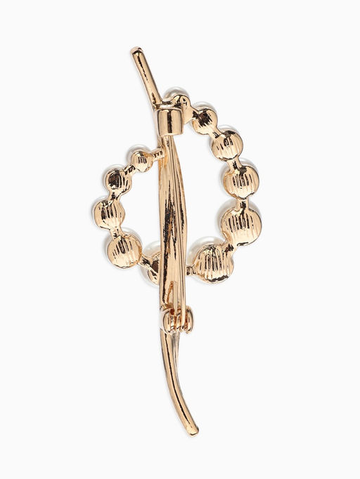 Брошь «Нежность», жемчуг, цвет белый в золоте