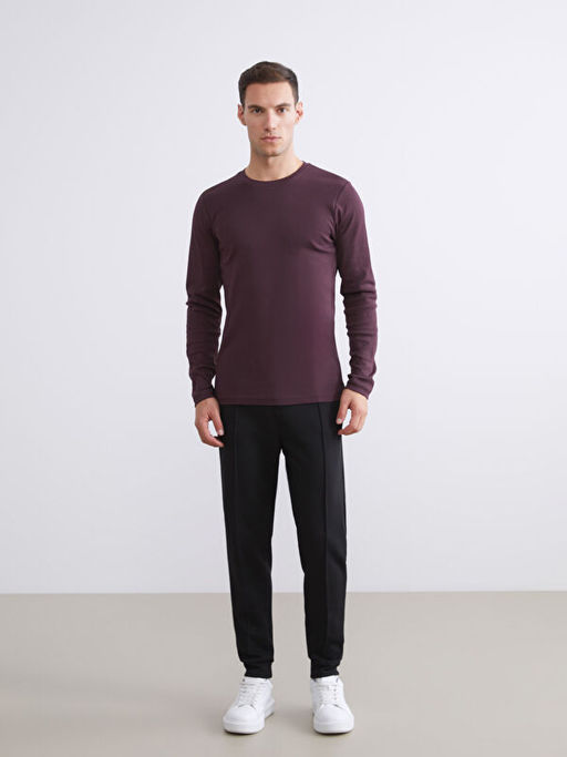 Bisiklet Yaka Basic Uzun Kollu Erkek Ti??rt