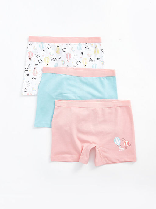 Bask?l? K?z ?ocuk Boxer 3l?
