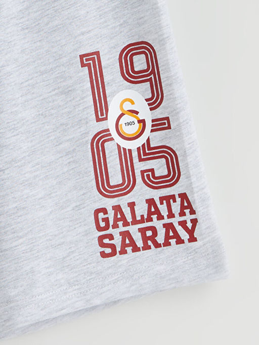 Beli Lastikli Galatasaray Bask?l? Erkek ?ocuk Pijama ?ort 2li