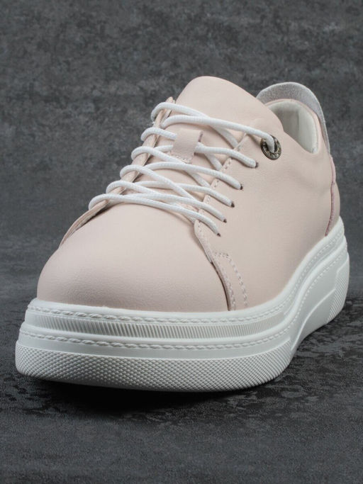 03-YE71-2 PINK Кеды женские (натуральная кожа)