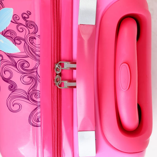 Чемодан детский на колёсах 29 л (XS), на молнии, розовый