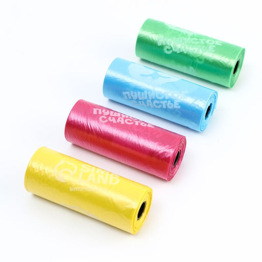 Цена за 20 шт. Пакеты для уборки за собаками в шоубоксе Пушистое счастье (20 рулонов по 15 пакетов, 22 х 30 см)  фото 2