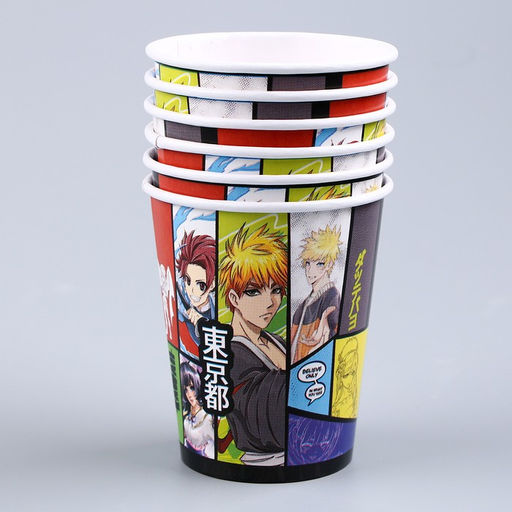 Набор бумажной посуды Аниме: 6 тарелок, 1 гирлянда, 6 стаканов - Страна карнавалия фото 5