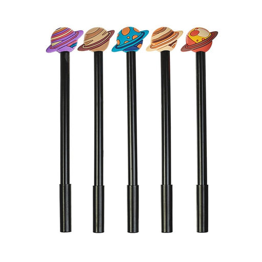 Цена за 5 шт. Ручка - прикол Calligrata «Планеты», гелевая, МИКС