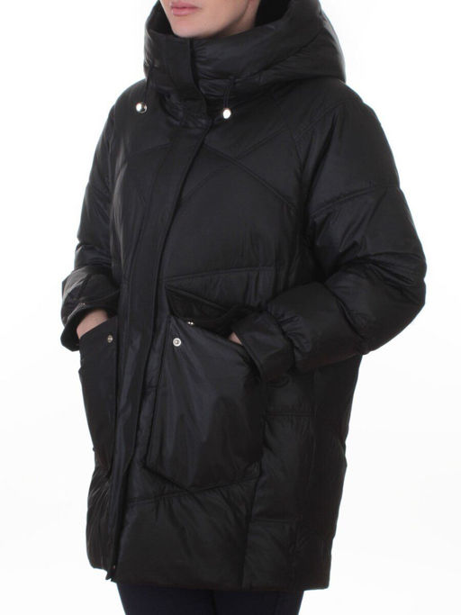 EB2819 BLACK Куртка зимняя женская (200 гр. холлофайбер)