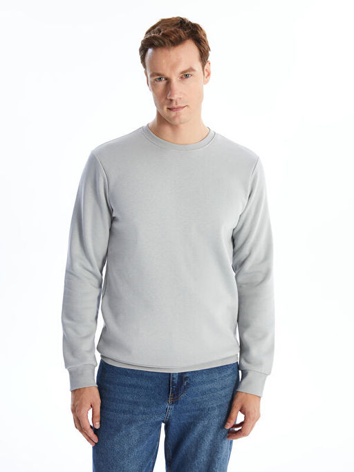 Bisiklet Yaka Erkek Sweatshirt