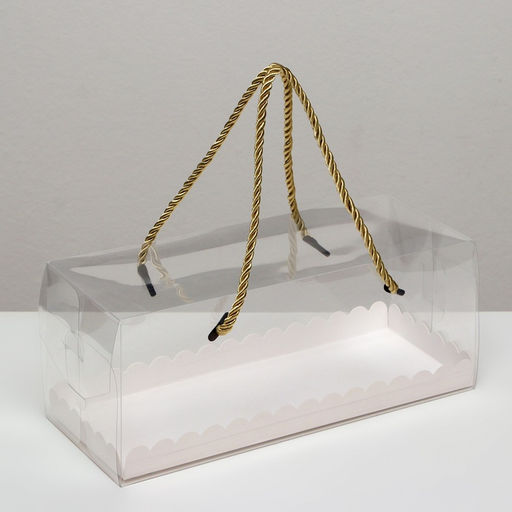 Коробка под рулет, белая 24.5×10×10. Кондитерская упаковка