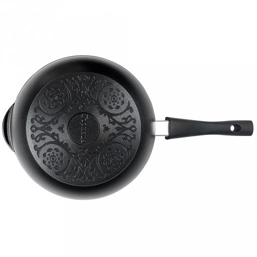 Сотейник с антипригарным покрытием д26см "Классик", h8,2см, s0,4см, съемная ручка из термостойкого пластика (Россия)