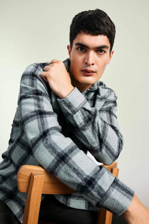 Рубашка Lumberjack с длинным рукавом в клетку обычного кроя - Defacto фото 4