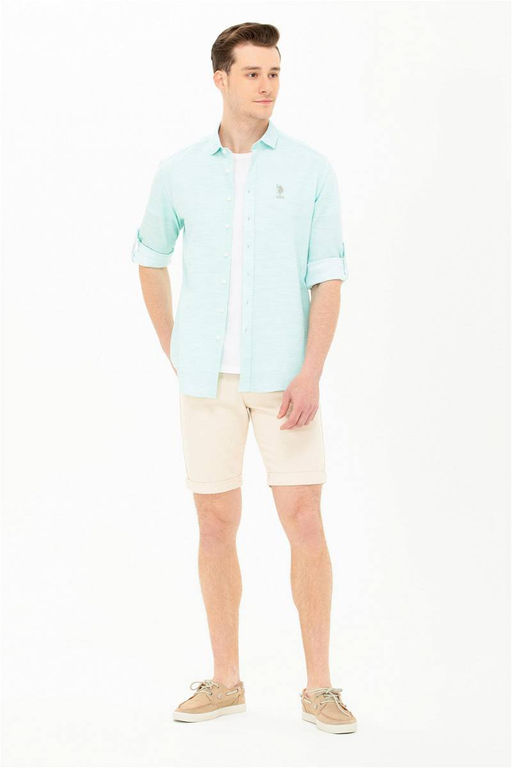 U. S. Polo Assn Мужские бежевые джинсовые шорты - U.s. polo assn фото 10