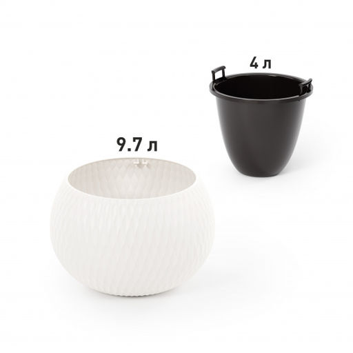 Кашпо "Жемчужина" 4л (белый) М8722