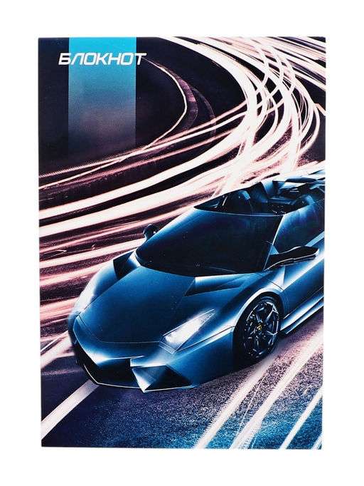 Цена за 20 шт. Блокнот А6, 24 листа в клетку на скрепке «Тачки», обложка мелованный картон, МИКС