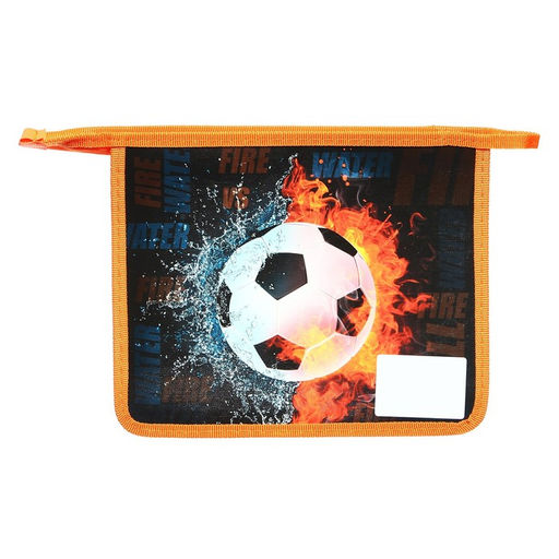 Папка для тетрадей А5, 195 х 245 х 50 мм, молния сверху, К 30ШК5, Огненный мяч, ламинированный картон/текстиль, - Calligrata фото 3