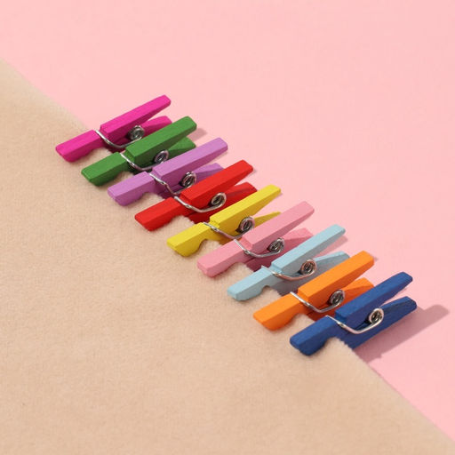 Цена за 3 шт. Прищепки для шитья, 2.5×0.8×0.3 см, 50 шт., разноцветные