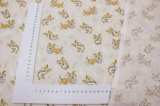 Ситец детский Озорные корги, ш.0.95м, хлопок-100%, 96гр/м.кв - Купава фото 4