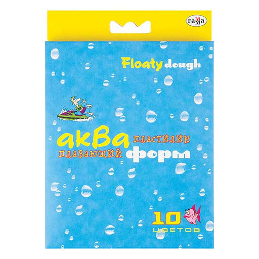 Пластилин плавающий ГАММА АКВАФОР 10 цветов 70 г, со стеком