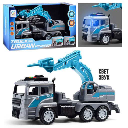 Машина "СтройЛидер" (свет, звук) в коробке