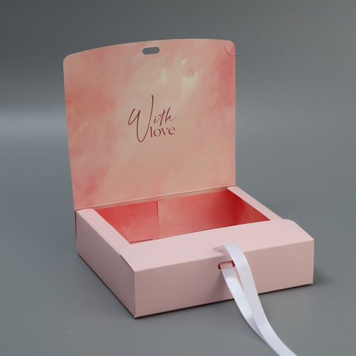 Коробка складная двухсторонняя Пионы, 20 х 18 х 5 см - Дарите счастье фото 3