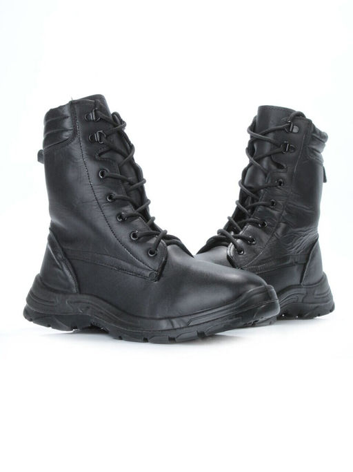 05-9003 BLACK Ботинки зимние мужские (искусственная кожа, искусственный мех)