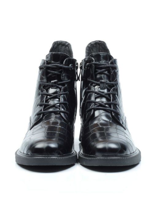 01-CXR130-1P BLACK Ботинки демисезонные женские (натуральная кожа, байка) - Фабричный китай фото 10