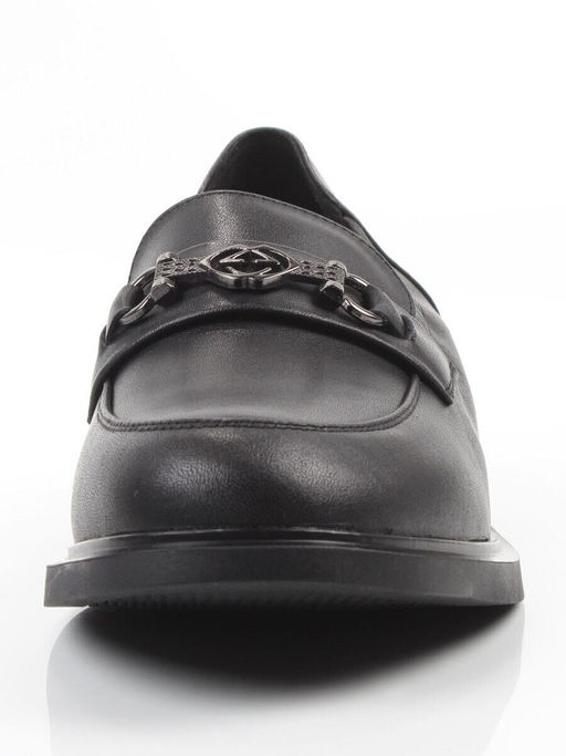 03-DEB104-1 BLACK Лоферы женские (натуральная кожа)