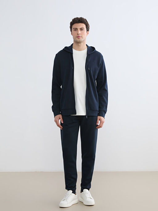 Kap??onlu Erkek Fermuarl? Sweatshirt