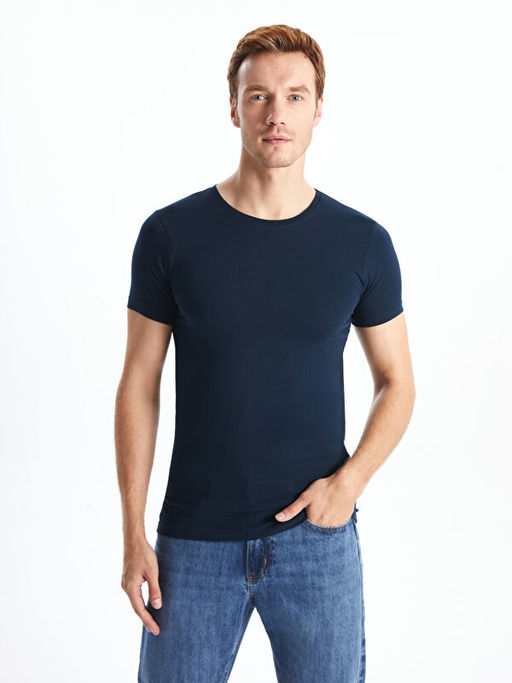 Bisiklet Yaka K?sa Kollu Erkek Ti??rt - Waikiki фото 3