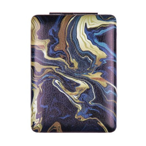 Зеркало карманное 6х8,5 см / GT354 /уп 50/300/ кожзам, стразы микс - Галеонтрейд фото 2