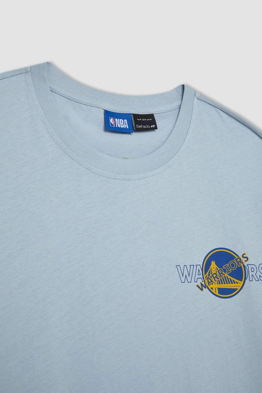 DeFactoFit Футболка свободного покроя NBA Golden State Warriors с круглым вырезом и короткими рукавами  фото 9