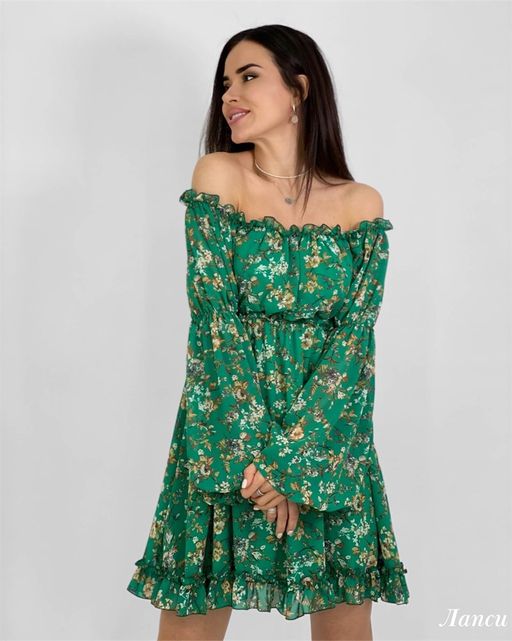 Платье Лапси (зеленый) - Nadi bordo фото 7