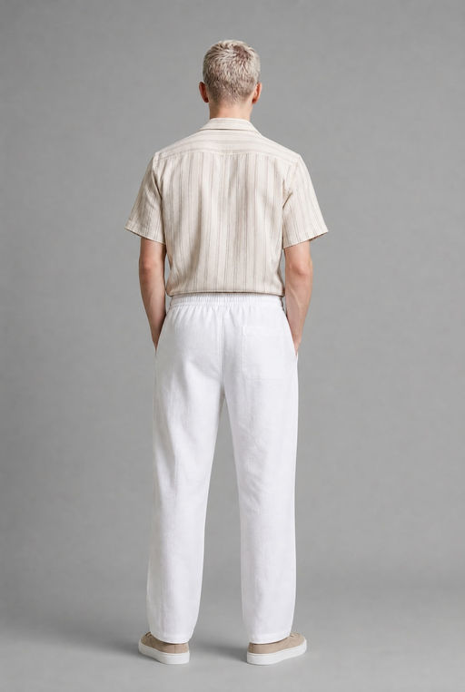 %100 Keten W_de Leg Pantolon - Defacto фото 4