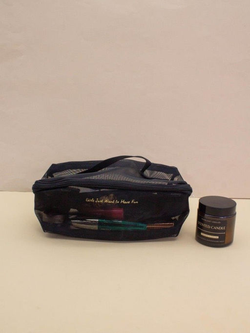 Косметичка - органайзер Netting black, 23*13,5*7 см - I likegift фото 3