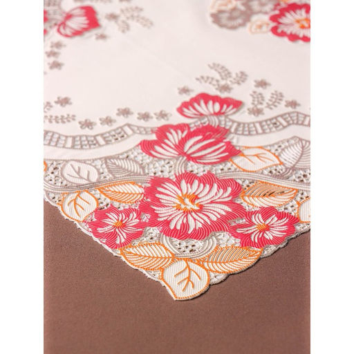 Цена за 12 шт. Салфетка ажурная для стола Незабудки, 4530 см, цвет металлик розово-оранжевый - Simaland фото 4