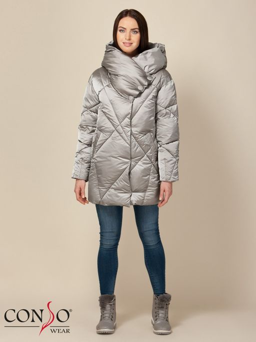 Conso/WEM 190501 - foil Полупальто утепленное женское  фото 4