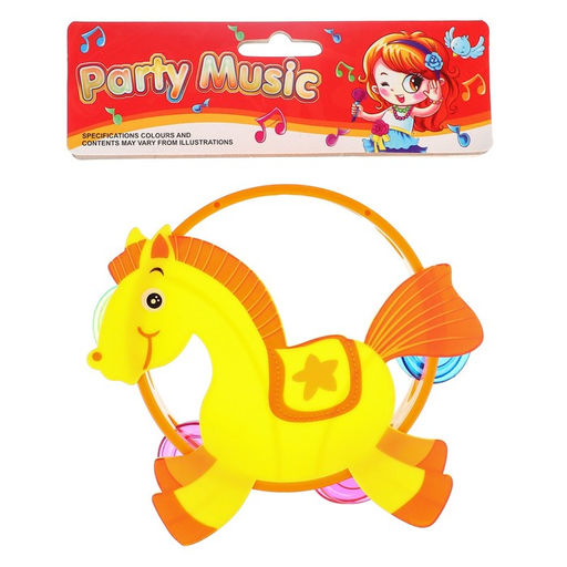 Погремушка - бубен Жирафик / Лошадка, виды МИКС, Крошка Я  фото 7