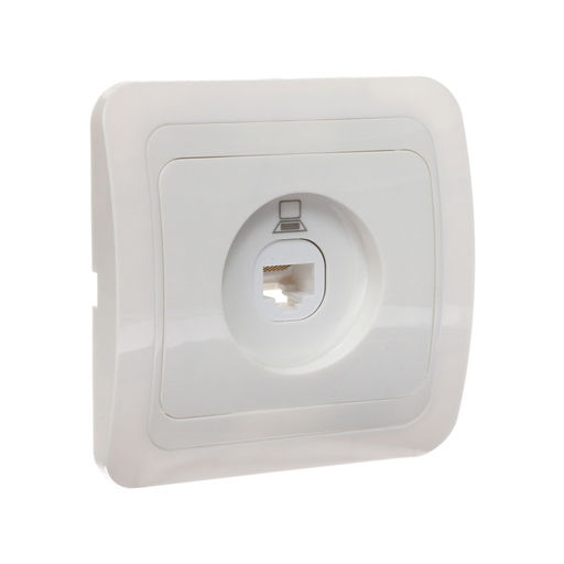 Розетка компьютерная Luazon Lighting «Орион», скрытая, IP20, одноместная, белая