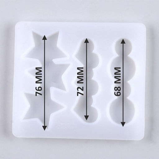 Цена за 2 шт. Молд силиконовый  «Заколка», 3 вида заколки