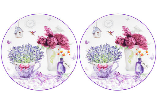 Набор тарелок 2 пр. 16*16*2 см, Лаванда NEW BONE CHINA - Elan gallery фото 4