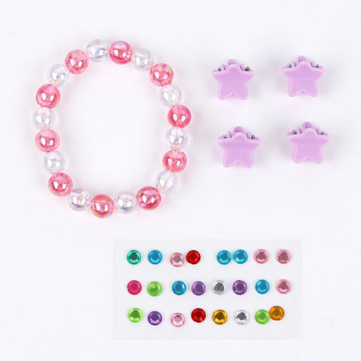 Детские накладные ногти «Милахи», 12 шт., набор с браслетом и заколками