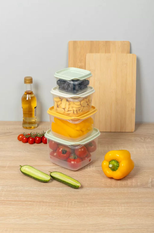 КОМПЛЕКТ КОНТЕЙНЕРОВ ДЛЯ ПРОДУКТОВ CLEVER 4ШТ, 0,25Л + 0,45Л + 0,75Л + 1,2Л (Микс 1)