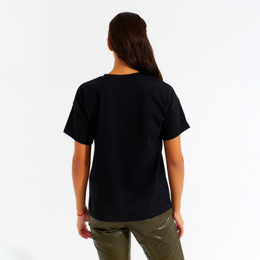 Футболка женская MINAKU Girl, чёрная, размер 42