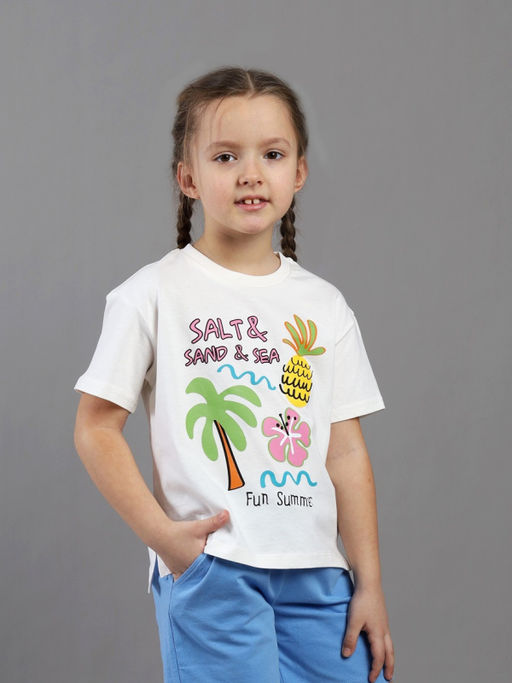 CRB wear / CSKG 64103-21K Футболка для девочки,экрю/Ex.Cherubino