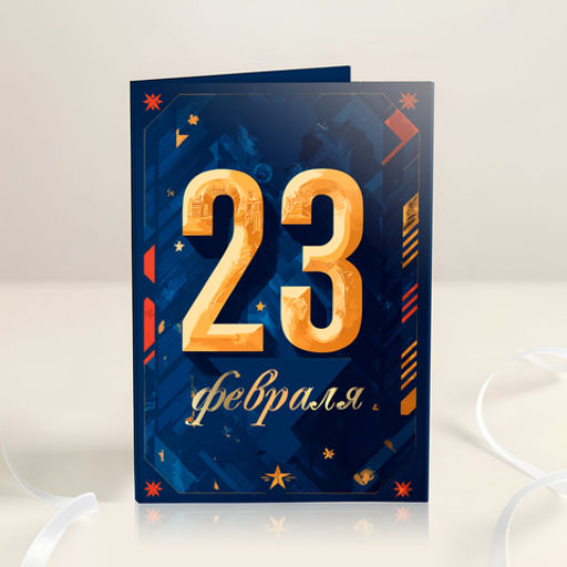 Открытка 4 шоколадки 23 февраля (синяя) - 8 чудо фото 2