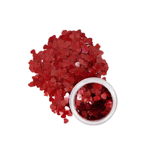 Глиттер пищевой фигурный Сердца, красные - Кондимир фото 2