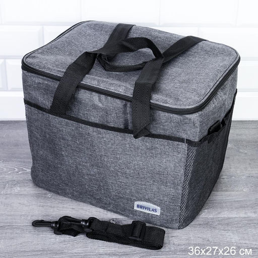 Сумка с эффектом сохранения холода, тепла/термосумка / DFB12822dark-grey /уп 50/ 33*25*27, 22 л - Галеонтрейд фото 5