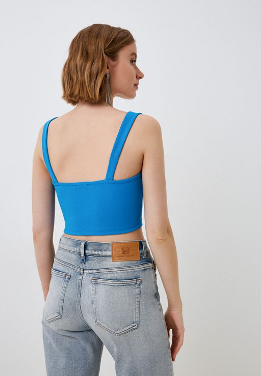 Блузка-топ облегающего покроя из эластичной ткани - Incity фото 7