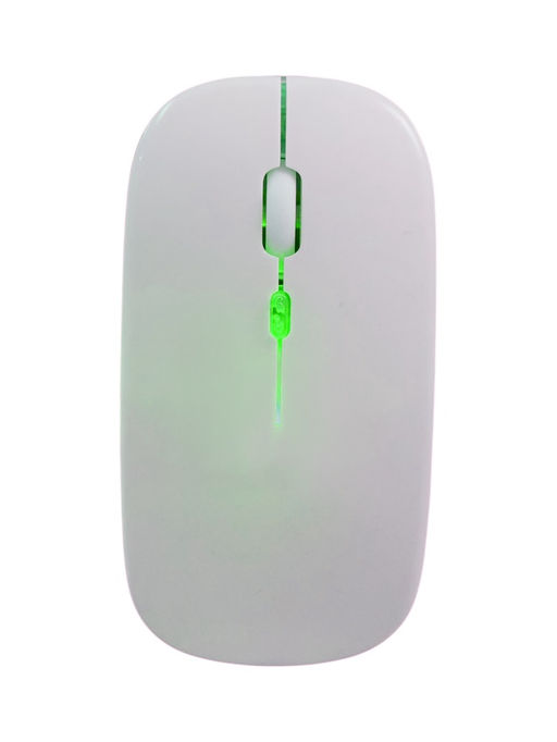 Мышь MB-2.4 беспроводная, оптическая, подсветка, 800-1600 dpi, USB, Bluetooth, белая